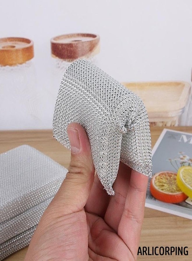 ARLICORPING Sponge Scrubber, Scrub Sponge for Utensil Cleaning, Scratch Proof Scrubber for Kitchen Utensils, Steel Wire Non-Scratch Reusable Dishwashing Sponge for Kitchen (4) - Image 3